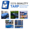 Heavy Duty Tarp Blue  - Durable Tarpaulin Waterproof with Eyelets - Anytime Garden©