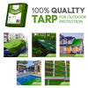 Heavy Duty Tarp Green  - Durable Tarpaulin Waterproof with Eyelets - Anytime Garden©